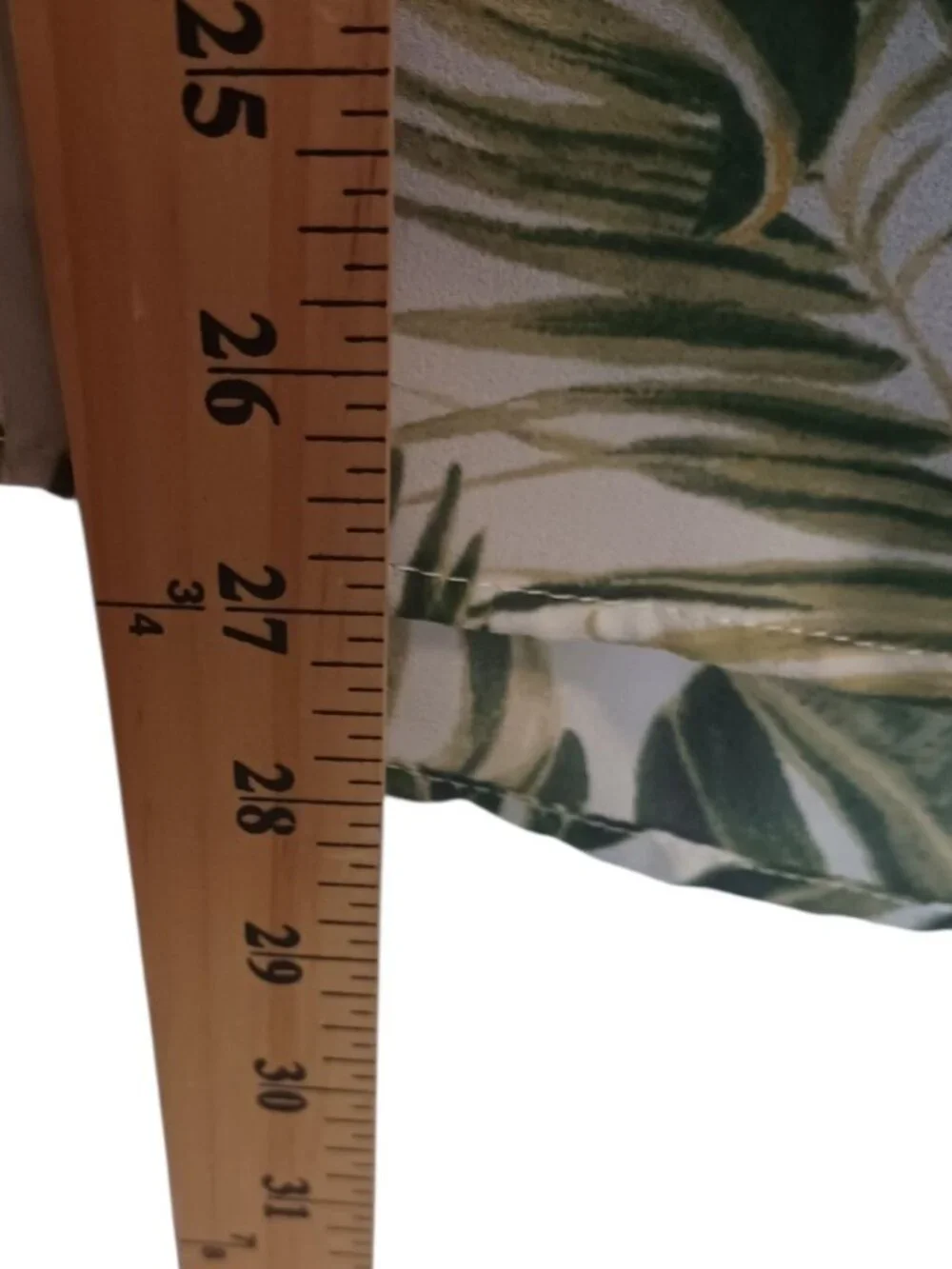 H & M Tropical Leaf Print Sleeveless Button-Up Womens Blouse Green Size 4 - Picture 4 of 9